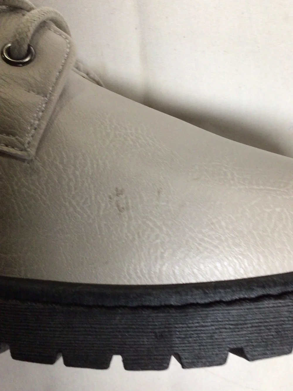 Wanted Light Gray Lace-Up Chukka Boots with Side Zipper